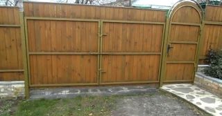 Купить распашные ворота деревянные Копейск, цена от 2694 руб.